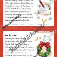 Abschreibkartei: Thema Advent (10 Karten mit Abschreibtexten) - Vorschau 02