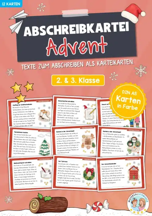 Abschreibkarten: Thema Advent (10 Karten)
