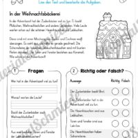 10 Lesetexte zum Advent (Die Weihnachtsbäckerei)