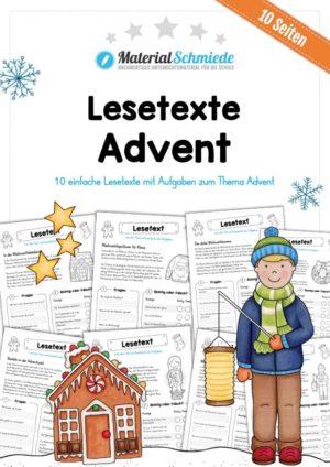 10 Lesetexte zum Advent (mit Aufgaben)