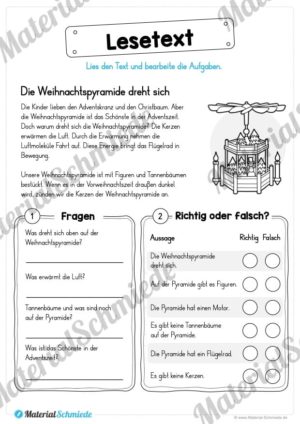 10 Leseübungen: Thema Advent (Vorschau 01)