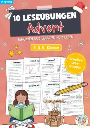 10 Leseübungen: Thema Advent (Lesen & Verstehen)