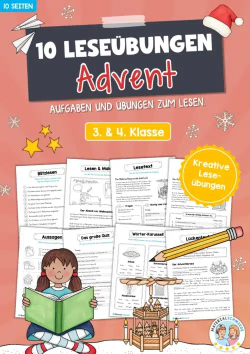 10 Leseübungen: Thema Advent (Lesen & Verstehen)