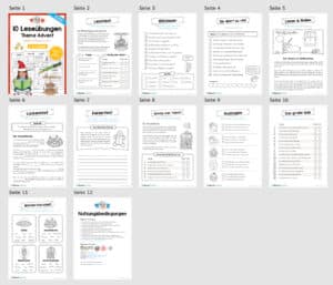 10 Leseübungen: Thema Advent (Lesen & Verstehen) – Überblick