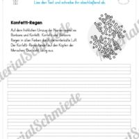 10 Abschreibtexte: Thema Fasching / Karneval (Konfetti-Regen)