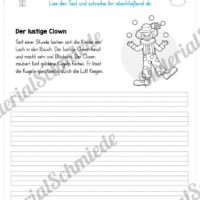 10 Abschreibtexte: Thema Fasching / Karneval (Der Lustige Clown)