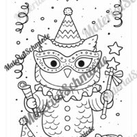 Ausmalbilder Fasching / Karneval - Arbeitsblatt 01