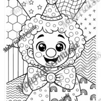 Ausmalbilder Fasching / Karneval - Arbeitsblatt 02