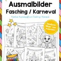 Ausmalbilder Fasching / Karneval
