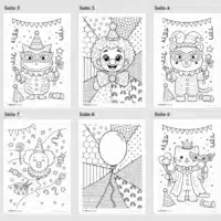 Ausmalbilder Fasching / Karneval - Überblick