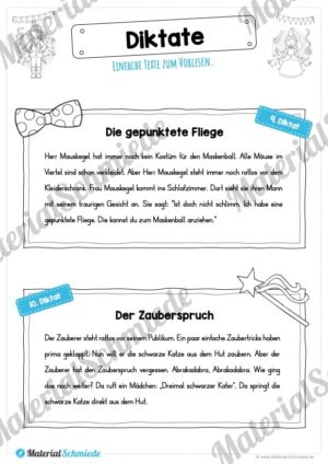 10 Diktate zum Fasching / Karneval (Vorschau 03)