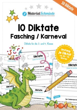 10 Diktate zum Fasching / Karneval