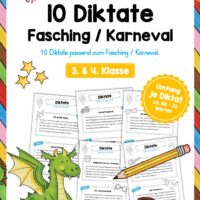 10 Diktate zum Fasching / Karneval (3. & 4. Klasse)
