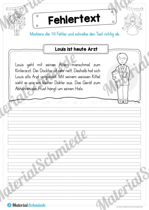 10 Fehlertexte zum Fasching / Karneval (Louis ist heute Arzt)