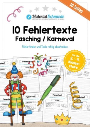 10 Fehlertexte zum Fasching / Karneval