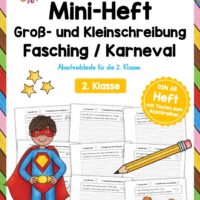 Mini-Heft: Groß- und Kleinschreibung (Fasching/Karneval)