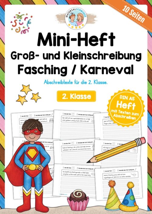 Mini-Heft: Groß- und Kleinschreibung (Fasching/Karneval)