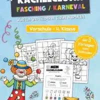 Ausmalbild Kachelclown (Fasching / Karneval)