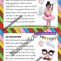 Abschreibkarten: Thema Fasching/Karneval (Arbeitsblatt 02)