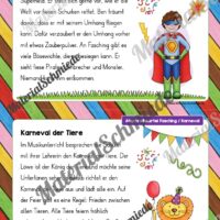 Abschreibkarten: Thema Fasching/Karneval (Arbeitsblatt 03)