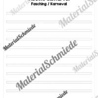 Abschreibkarten: Thema Fasching/Karneval (Arbeitsblatt 08)