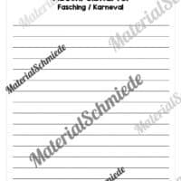 Abschreibkarten: Thema Fasching/Karneval (Arbeitsblatt 09)