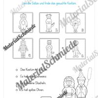 Lese- & Rätselheft zum Fasching/Karneval (1. & 2. Klasse) - Arbeitsblatt 04