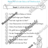 Lese- & Rätselheft zum Fasching/Karneval (1. & 2. Klasse) - Arbeitsblatt 09