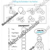 Lese- & Rätselheft zum Fasching/Karneval (1. & 2. Klasse) - Arbeitsblatt 10