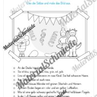 Lese- & Rätselheft zum Fasching/Karneval (1. & 2. Klasse) - Arbeitsblatt 12