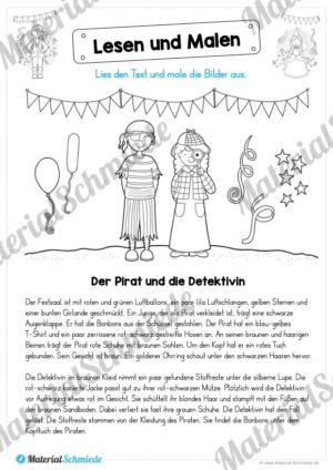 Lesen & Malen zum Fasching / Karneval (Vorschau 03)