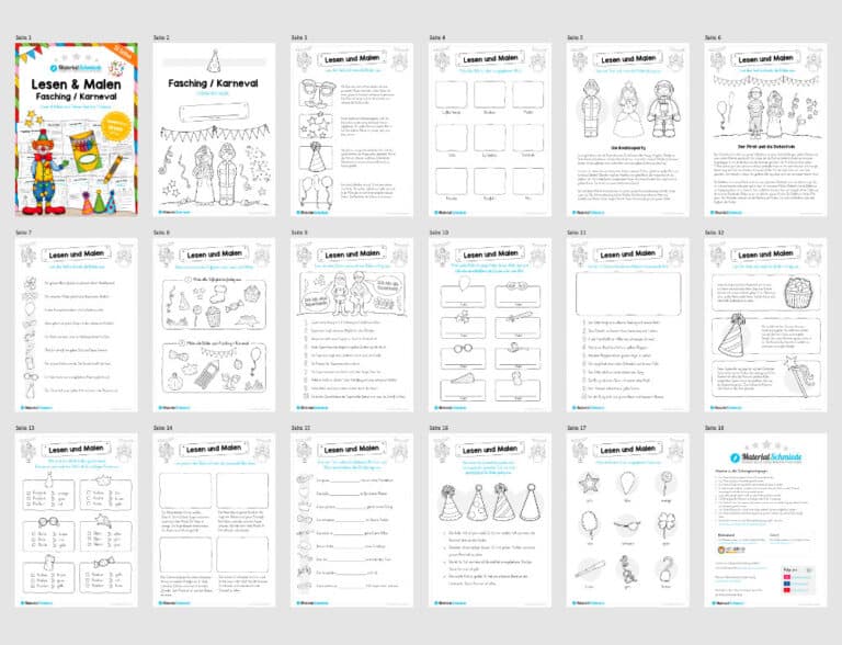 Lesen & Malen zum Fasching / Karneval (Überblick)