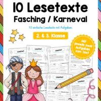 10 Lesetexte zu Fasching / Karneval (2. & 3. Klasse)