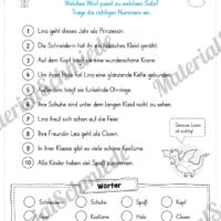 10 Leseübungen zum Fasching / Karneval (Blitzlesen)