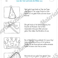 Materialpaket Fasching / Karneval: Deutsch 1. & 2. Klasse (Vorschau 03)