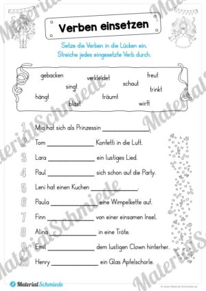 Materialpaket Fasching / Karneval: Deutsch 1. & 2. Klasse (Vorschau 06)