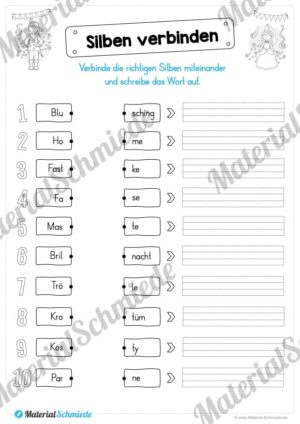 Materialpaket Fasching / Karneval: Deutsch 1. & 2. Klasse (Vorschau 07)