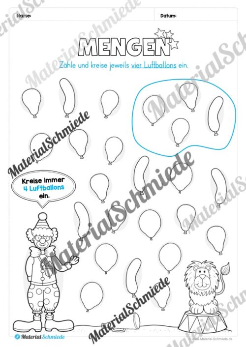 Materialpaket Fasching / Karneval: 1. Klasse (Vorschau 08)