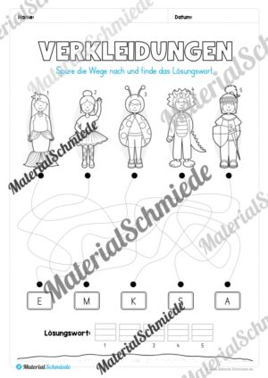 Materialpaket Fasching / Karneval: 1. Klasse (Vorschau 10)