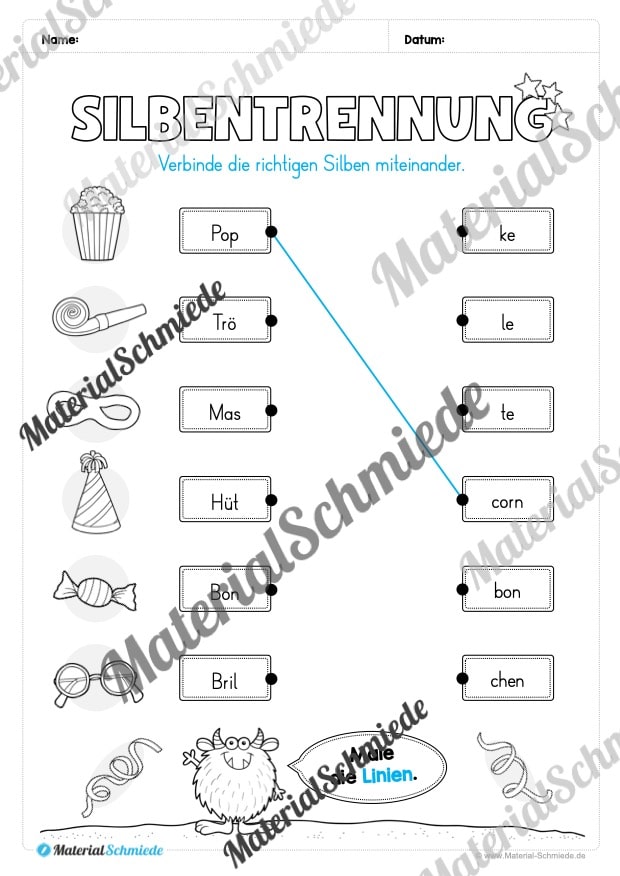 Materialpaket Fasching / Karneval: 1. Klasse (Vorschau 14)