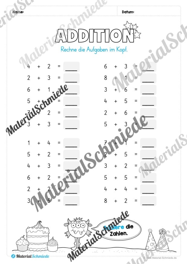 Materialpaket Fasching / Karneval: 1. Klasse (Vorschau 20)