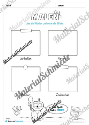 Materialpaket Fasching / Karneval: 1. Klasse (Vorschau 22)