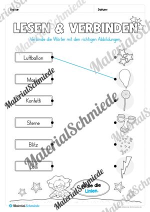 Materialpaket Fasching / Karneval: 1. Klasse (Vorschau 26)