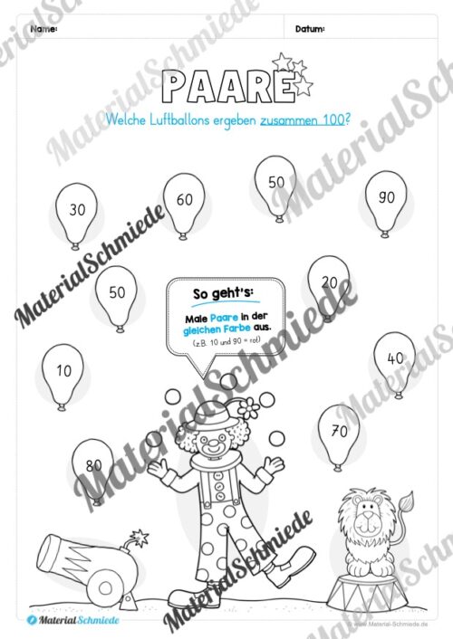 Materialpaket Fasching / Karneval: 2. Klasse (Vorschau 06)