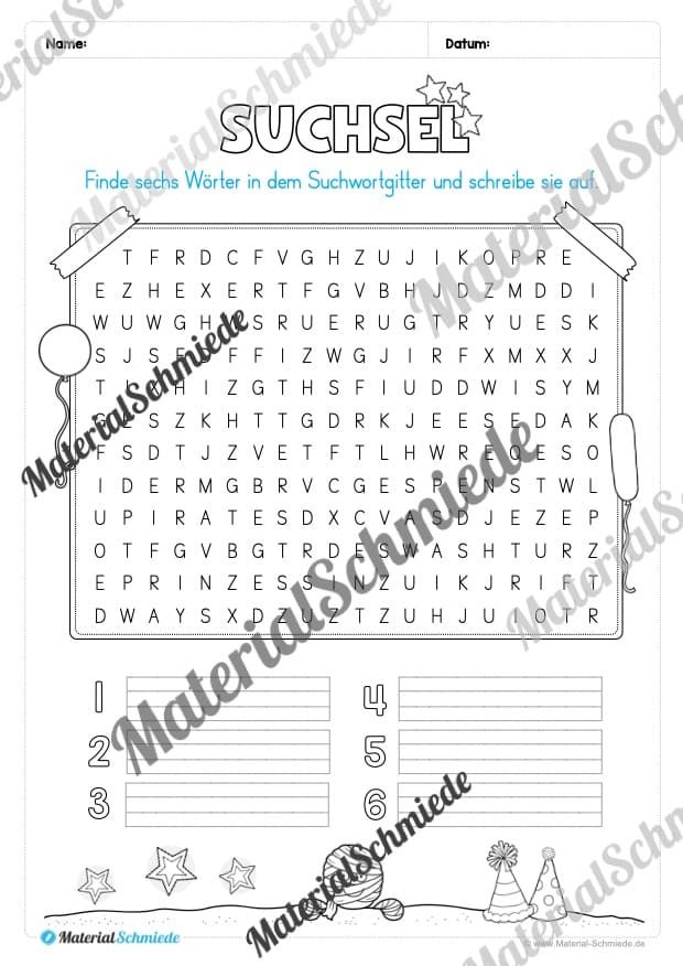 Materialpaket Fasching / Karneval: 2. Klasse (Vorschau 10)