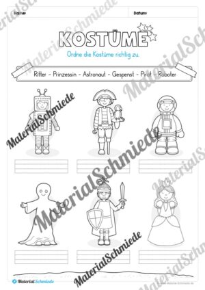 Materialpaket Fasching / Karneval: 2. Klasse (Vorschau 11)