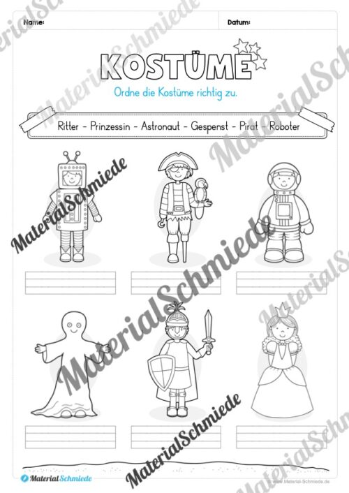 Materialpaket Fasching / Karneval: 2. Klasse (Vorschau 11)