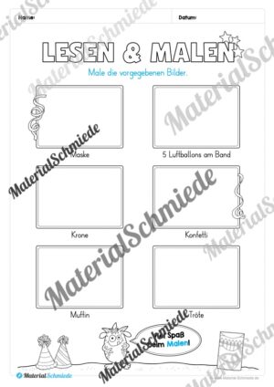 Materialpaket Fasching / Karneval: 4. Klasse (Vorschau 08)