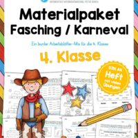 Materialpaket Fasching / Karneval: 4. Klasse (25 Arbeitsblätter)