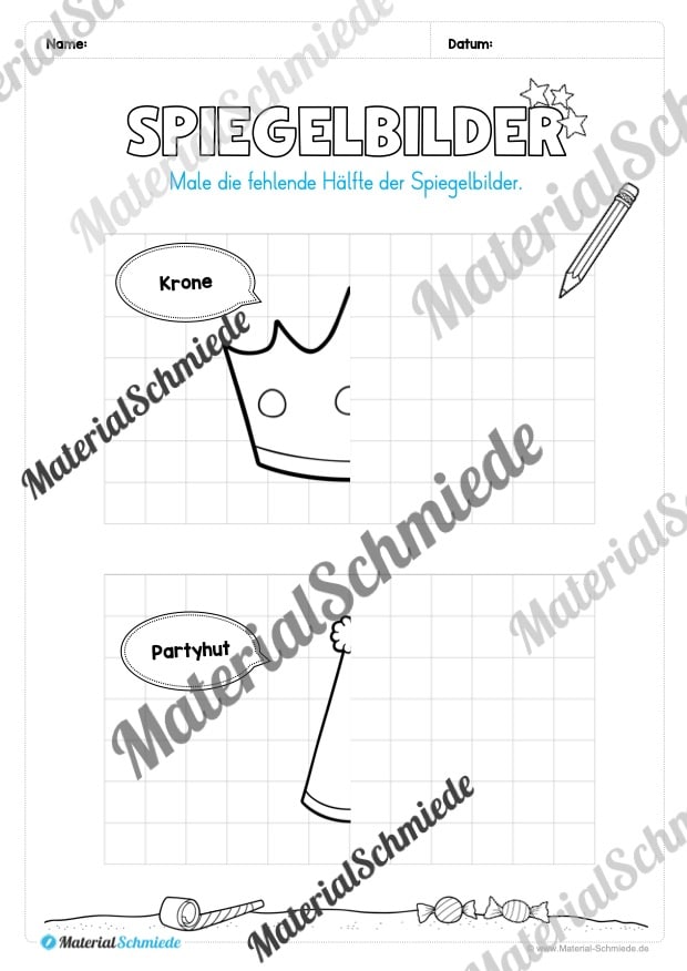 Materialpaket Fasching / Karneval: Vorschule (Vorschau 13)